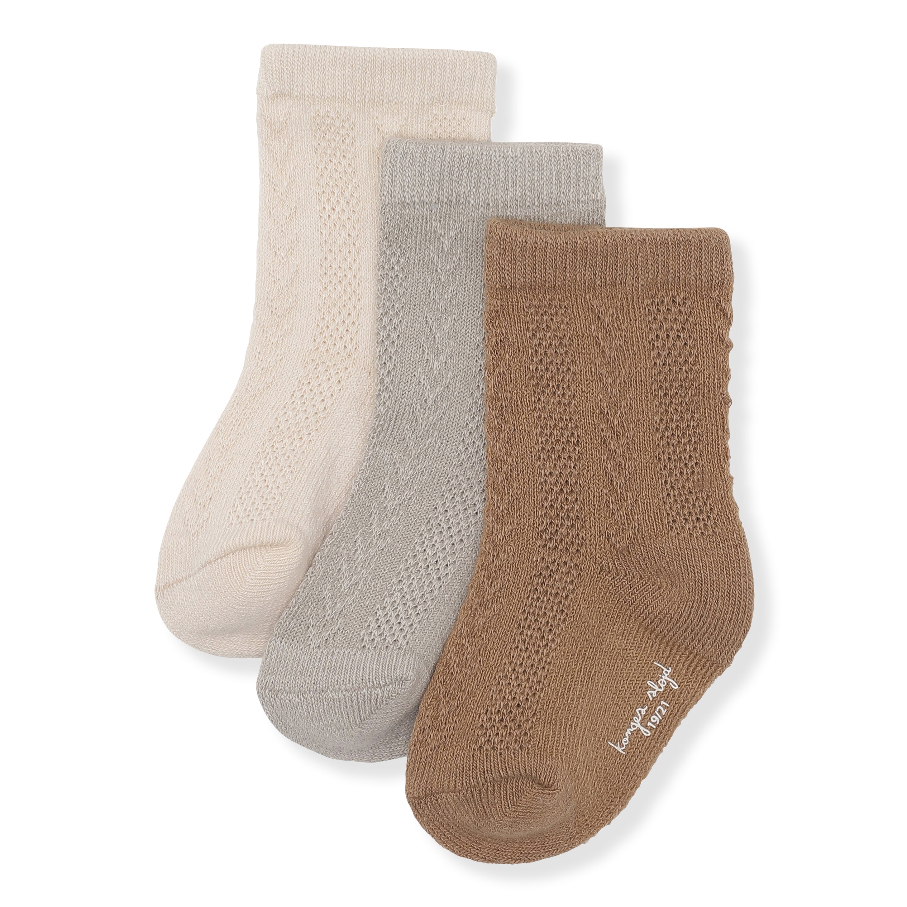 3 Pack Pointelle Almond Socken – Nellson Frau